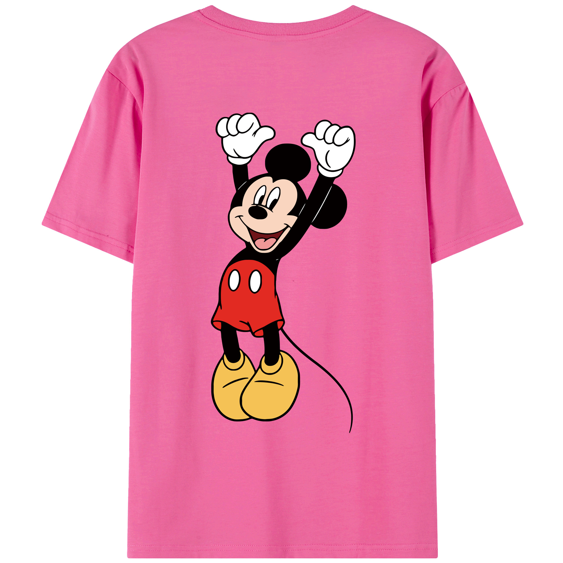 （画像用） ミッキーマウス Mickey Mouse レディース半袖Tシャツ(バックプリント)